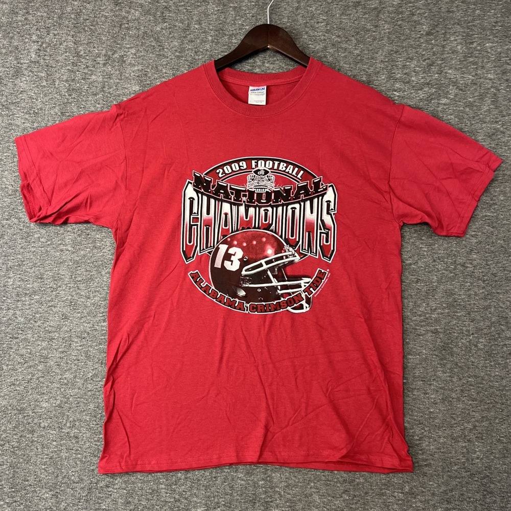 2009 Alabama Crimson Tide National Champions T-SHIRT Mens LARGE Preshrunk